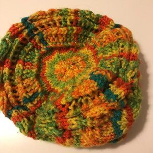 Hand knitted rastafarian hat